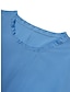 cheap Design Cotton &amp; Linen Dresses-Women&#039;s Casual Dress A Line Dress Maxi Dress Cotton Linen Pocket Ruffle Hem Solid Basic Daily Crew Neck Half Sleeve Summer Blue Gray
