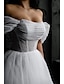baratos Vestidos de Casamento-Chá de panela vestidos de noiva simples vestidos de noiva linha a decote redondo sem mangas comprimento chá vestidos de noiva de cetim com cor sólida 2024