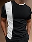 ieftine Tricouri casual pentru bărbați-Bărbați Tricou Bloc Culoare Crewneck Vacanță Ieșire Mânecă scurtă Îmbrăcăminte Modă De Bază Casual