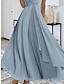 cheap Party Dresses-Women&#039;s Prom Dress Party Dress Homecoming Dress Long Dress Maxi Dress Blue Sleeveless Pure Color Layered Summer Spring Fall V Neck Fashion Evening Party Wedding Guest Summer Dress 2023 S M L XL 2XL