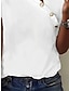 abordables Camisetas de mujer-Mujer Camiseta Plano Diario Fin de semana Negro Manga Corta Elegante Moda Básico Escote en Pico