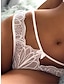 preiswerte Sexy Dessous-Damen Sexy Dessous Höschen Einfarbig Liebende Sexy Heim Bett Valentinstag Spitze Atmungsaktiv Loch Sommer Frühling 3# 4#