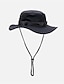 cheap Men&#039;s Hats-Men&#039;s Bucket Hat Sun Hat Cowboy Hat Black Green Polyester Travel Beach Outdoor Vacation Plain Adjustable Sun Protection Fashion