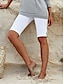 cheap Leggings-Women&#039;s Capri shorts Burmuda Shorts Polyester Split Mid Waist Knee Length Black
