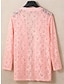 cheap Cardigans-Women&#039;s Cardigan Sweater Open Front Crochet Knit Cotton Lace Trims Summer Spring Tunic Daily Going out Weekend Stylish Casual Soft 3/4 Length Sleeve Solid Color White Pink Red XL 2XL 3XL