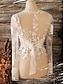 cheap Wedding Dresses-Bridal Shower Open Back Wedding Dresses Separates V Neck Long Sleeve Separates Lace Bridal Tops Bridal Gowns With Bow(s) Appliques 2024