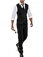 abordables Costume en lin-Costumes en lin pour hommes, noir et rose, 2 pièces, pour mariage sur la plage, couleur unie, coupe ajustée, 2024