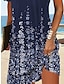 cheap Print Dresses-Women&#039;s Floral Print Square Neck Mini Dress Daily Short Sleeve Summer Spring