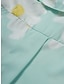 billige Kjoler med trykt mønster-skjortekjole for kvinner knelang kjole lyseblå langermet blomstertrykk høst vinter skjortekrage stilig uformell ferie 2022 3xl