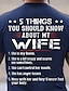 preiswerte 3D-T-Shirt für Männer-Papa-Shirts zum Vatertag, 5 Dinge, die Sie über meine Frau wissen sollten, T-Shirt für Herren, 3D-Shirt zum Jahrestag, rot, Sommer-Baumwolle, Herren-T-Shirt mit Grafik, Buchstaben, Kleidung,