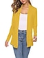 cheap Cardigans-Women&#039;s Cardigan Sweater V Neck Crochet Knit Polyester Pocket Summer Spring Halloween Daily Going out Stylish Casual Soft Long Sleeve Solid Color Yellow Red Royal Blue S M L