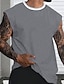 Χαμηλού Κόστους Αμάνικα Μπλουζάκια Γυμναστικής-Ανδρικά Αμάνικη Μπλούζα Απλό / Στερεό Στρογγυλή Ψηλή Λαιμόκοψη ΕΞΩΤΕΡΙΚΟΥ ΧΩΡΟΥ Εξόδου Αμάνικο Ρούχα Αναπνέει