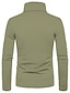 cheap Men&#039;s Casual T-shirts-Men&#039;s T shirt Tee Turtleneck shirt Long Sleeve Shirt Plain Rolled collar Normal Long Sleeve Clothing Apparel Essential