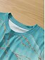 abordables T-shirt Art &amp; Design-t-shirt basique à imprimé marbre pour femme, manches courtes, col rond, décontracté, week-end, rouge, bleu, violet, vert