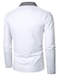 cheap Zip Polo Shirt-Men&#039;s Polo Shirt Quarter Zip Polo Work Daily Wear Lapel Long Sleeve Fashion Comfortable Color Block Pocket Zip Up Summer Spring Regular Fit White Polo Shirt