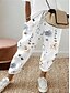 cheap Women&#039;s Pants-Women&#039;s Linen Pants Faux Linen Pink and Orange Navy White / Black Stylish Casual Daily Casual Daily Wear Pocket Print Full Length Comfortable Abstract S M L XL XXL