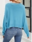 cheap Cardigans-Women&#039;s Cardigan Sweater V Neck Ribbed Knit Polyester Button Summer Spring Cropped Daily Going out Weekend Stylish Casual Soft Long Sleeve Solid Color Blue Purple Green S M L