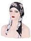 abordables Chapeaux Femme-Femmes imprimé pré-cravate foulard élastique femme musulmane turban chapeau doux couverture de perte de cheveux tête wrap couvre-chef bandana extensible