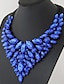 abordables Collares y colgantes-1 PC Collares Declaración Collar de cristal For Mujer Boda Navidad Fiesta Legierung Retro Forma de Alfabeto Precioso