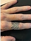 Недорогие Кольца-женские кольца филигранные ювелирные изделия с бабочками модные универсальные регулируемые кольца (серебро) резные ретро большие модные обручальные кольца бабочки ювелирные изделия