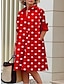 Χαμηλού Κόστους Φορέματα Μπλούζα-Γυναικεία Φόρεμα πουκαμίσα Καθημερινό φόρεμα Φόρεμα ριχτό Μίντι φόρεμα ΕΞΩΤΕΡΙΚΟΥ ΧΩΡΟΥ Καθημερινά Διακοπές Πολυεστέρας Μοντέρνα Καθημερινό Κολάρο Πουκαμίσου Κουμπί Τσέπη 3/4 Μήκος Μανικιού