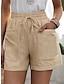 abordables Shorts de mujer-Mujer Pantalón corto pantalones Bolsillo Alta cintura Corto Negro Verano