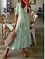 cheap Print Dresses-Women&#039;s Floral Tassel Fringe V Neck Maxi long Dress Half Sleeve Summer