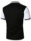 billige Klassisk poloskjorte for menn-Herre Button Up Poloer POLO T-skjorte Avslappet Sport Knaphul Kortermet Mote Grunnleggende Fargeblokk Knapp Sommer Normal Svart Hvit Rød Brun Button Up Poloer