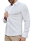 رخيصةأون قمصان رجالية-رجالي قميص قميص رسمي أسود أبيض زهري كم طويل 平织 Lapel للربيع والصيف عمل المكتب &amp; الوظيفة ملابس
