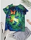 economico T-Shirt da donna-Per donna maglietta Pop art Farfalla Stampa Giornaliero Fine settimana Essenziale Manica corta Rotonda Blu