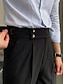 levne Společenské kalhoty-Pánské Oblekové Kalhoty Oblek Kalhoty Kalhoty Gurkha Hight Rise Bez vzoru Pohodlné Prodyšné Venkovní Denní Jdeme ven Vinobraní Elegantní Černá Bílá