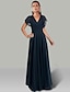 cheap Wedding Guest Dresses-A-Line Wedding Guest Dresses Infinity Dress Wedding Party Summer Floor Length Short Sleeve Halter Neck Convertible Chiffon with Ruched 2024