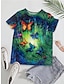 preiswerte T-Shirts für Damen-Damen T Shirt Graphic Schmetterling Bedruckt Täglich Wochenende Basic Kurzarm Rundhalsausschnitt Blau