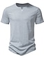 abordables Liquidación-Hombre Camiseta Plano Escote en Pico Vacaciones Noche Mangas cortas Ropa Moda Básico Casual