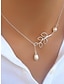 Недорогие Ожерелья и подвески-Жен. ожерелья Мода на открытом воздухе Лист Ожерелья