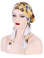 abordables Chapeaux Femme-Femmes imprimé pré-cravate foulard élastique femme musulmane turban chapeau doux couverture de perte de cheveux tête wrap couvre-chef bandana extensible
