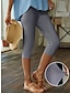 cheap Leggings-Women&#039;s Crop Modal High Waist Calf-Length Apricot Summer