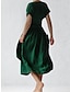 Χαμηλού Κόστους σχέδιο βαμβακερά &amp; λινά φορέματα-Γυναικεία Καθημερινό φόρεμα Βαμβακερό καλοκαιρινό φόρεμα Μακρύ φόρεμα Λινό Τσέπη Με τιράντες Καθημερινά Ημερομηνία Λαιμόκοψη V Κοντομάνικο Καλοκαίρι Άνοιξη Κρασί Καφέ Σκέτο