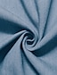 Χαμηλού Κόστους ανδρικά τζιν πουκάμισα-Ανδρικά Πουκάμισο Καλοκαιρινό πουκάμισο Τζιν πουκάμισο Πουκάμισο Chambray Σκούρο Μπλε Μαρέν Βαθυγάλαζο Μπλε Απαλό Κοντομάνικο Γραφικά Σχέδια Όρθιος γιακάς Causal Καθημερινά Κορδόνι Ρούχα