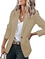 cheap Women&#039;s Blazer&amp;Suits-Women&#039;s Casual Blazers Clean Fit Fall Open Front Long Sleeve Work Office Jackets Coat claret Dark Grey White Black Blue Traditional / Classic Daily Buttoned Front Turndown Regular Fit S M L XL XXL