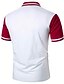 billige Klassisk poloskjorte for menn-Herre Button Up Poloer POLO T-skjorte Avslappet Sport Knaphul Kortermet Mote Grunnleggende Fargeblokk Knapp Sommer Normal Svart Hvit Rød Brun Button Up Poloer