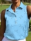 cheap Designer Collection-Women&#039;s Golf Polo Shirt Golf Clothes White Pink Blue Sleeveless Sun Protection Lightweight T Shirt Top Ladies Golf Attire Clothes Outfits Wear Apparel