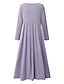 cheap Plain Dresses-Women&#039;s Plain Button Up Ruched V Neck Midi Dress Daily Half Sleeve Summer Spring