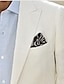 cheap Blazer&amp;Jacket-Men&#039;s Linen Blazer Beach Wedding Casual Tailored Fit Solid Colored Single Breasted Two-button White 2024