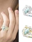 economico Anelli-anello da donna gioielli con diamanti turchesi naturali set di anelli 3 pezzi anelli impilabili pietre preziose naturali scintillanti per regali di gioielli per madri di San Valentino fidanzata