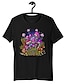 cheap Men&#039;s 3D Tee-Graphic Mushroom Exaggerated Men&#039;s 3D Print Shirt T shirt Tee Party Daily T shirt Black Yellow Black / Purple Short Sleeve Round Neck Shirt Clothing Apparel Normal S M L XL 3XL XXL