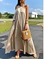 cheap Plain Dresses-Women&#039;s Casual Dress Maxi long Dress Backless Bow Daily Date Fashion Basic One Shoulder Sleeveless Champagne Color