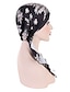 preiswerte Damen Hüte-Frauen bedrucktes vorgebundenes Kopftuch elastischer muslimischer weiblicher Turban weicher Hut Haarausfallabdeckung Kopfwickel Kopfbedeckung Stretch-Bandana