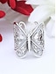 cheap Rings-Women&#039;s Rings Filigree Butterfly Jewelry Fashion All-Match Opening Adjustable Ring (Silver) Retro Carved Big Trendy Wrap-Around Butterfly Rings Jewelry