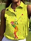 お買い得  女性のゴルフ服-女性用 ポロシャツ 濃いピンク ブルー ノースリーブ 日焼け防止 トップス レディース ゴルフウェア ウェア アウトフィット ウェア アパレル